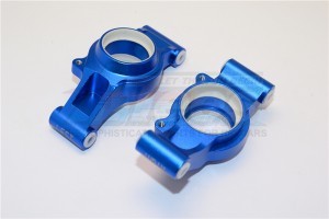 GPM Racing Traxxas XMAXX Aluminum Rear Knuckle Arms With Collars 2Pc Set Blue