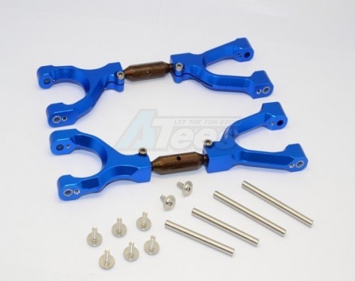 GPM Racing Traxxas XMAXX Spring Steel Front/Rear Upper Arms -1Pr Blue