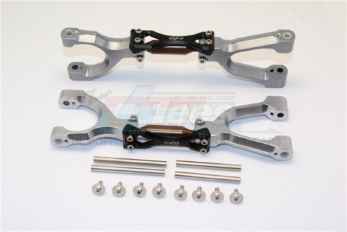 GPM Racing Traxxas XMAXX Spring Steel + Aluminum Supporting Mount With Front / Rear Upper Arms Set Gun Metal
