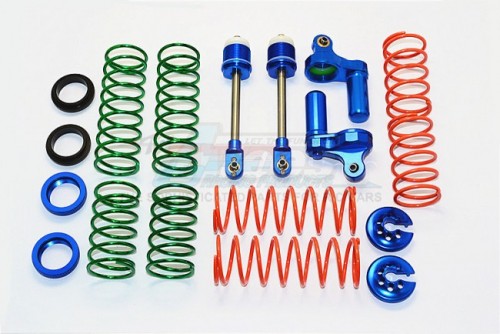 GPM Racing Traxxas XMAXX Aluminium Front/Rear L-Shape Damper Components - 1Set Blue