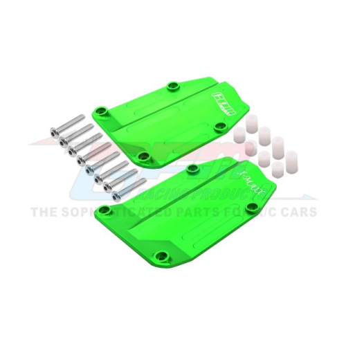 GPM Racing Traxxas XMAXX Aluminium Centre Skid Plate - 2Pcs Set Green