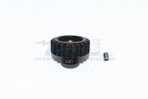 GPM Racing Traxxas Maxx Harden Steel #45 Motor Gear 22T (Truck-89076-4) - 2Pcs Set Black