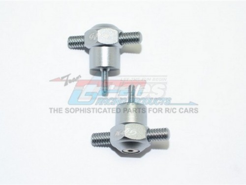 GPM Racing Traxxas Unlimited Desert Racer Aluminum Spare Tire Locking - 2Pc Set Gun Metal