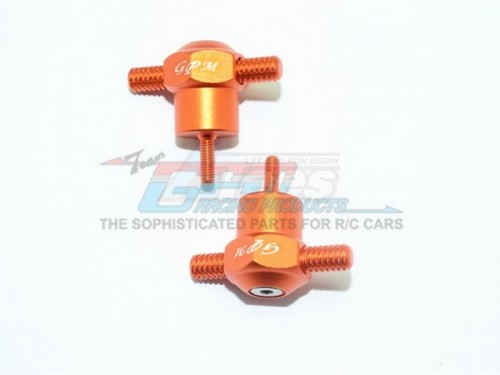 GPM Racing Traxxas Unlimited Desert Racer Aluminum Spare Tire Locking - 2Pc Set Orange