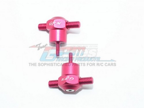 GPM Racing Traxxas Unlimited Desert Racer Aluminum Spare Tire Locking - 2Pc Set Red