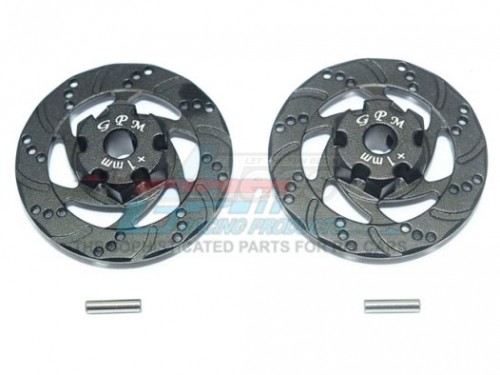 GPM Racing Traxxas Unlimited Desert Racer Aluminium +1Mm Hex With Brake Disk - 4Pc Set Black