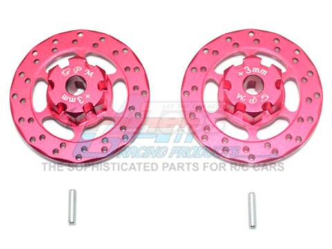 GPM Racing Traxxas Unlimited Desert Racer Aluminium +3Mm Hex With Brake Disk - 4Pc Set Red