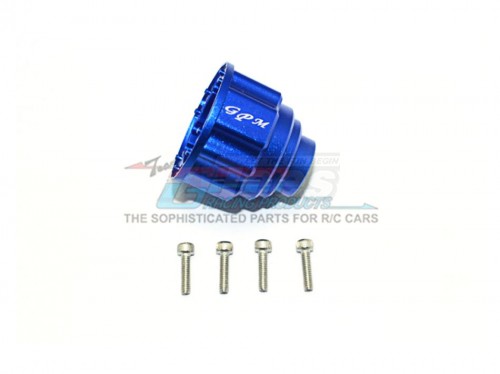 GPM Racing Traxxas Unlimited Desert Racer Aluminum Front/Center Diff Case - 5Pc Set Blue