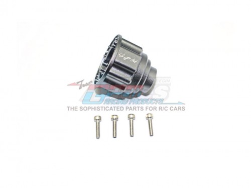 GPM Racing Traxxas Unlimited Desert Racer Aluminum Front/Center Diff Case - 5Pc Set Gun Metal