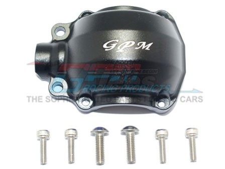 GPM Racing Traxxas Unlimited Desert Racer Aluminium Front Gear Box Cover - 7Pc Set Black