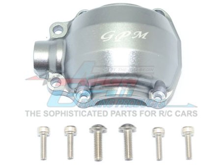 GPM Racing Traxxas Unlimited Desert Racer Aluminium Front Gear Box Cover - 7Pc Set Gun Metal