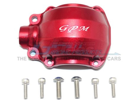 GPM Racing Traxxas Unlimited Desert Racer Aluminium Front Gear Box Cover - 7Pc Set Red