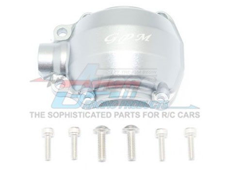 GPM Racing Traxxas Unlimited Desert Racer Aluminium Front Gear Box Cover - 7Pc Set Silver