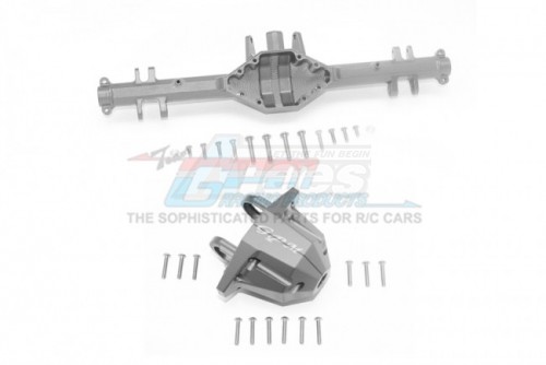 GPM Racing Traxxas Unlimited Desert Racer Aluminium Rear Axle Housing (With Carrier) - 28Pcs Set Gun Metal