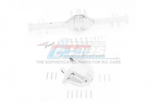 GPM Racing Traxxas Unlimited Desert Racer Aluminium Rear Axle Housing (With Carrier) - 28Pcs Set Silver