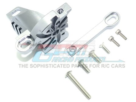 GPM Racing Traxxas Unlimited Desert Racer Aluminium Motor Mount With Heat Sink Fins - 8Pcs Set Gun Metal