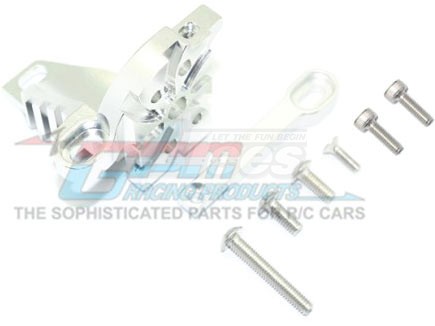 GPM Racing Traxxas Unlimited Desert Racer Aluminium Motor Mount With Heat Sink Fins - 8Pcs Set Silver