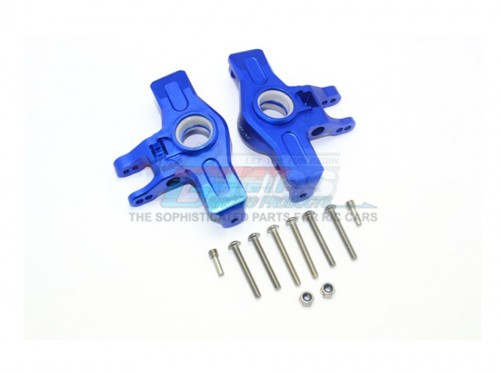 GPM Racing Traxxas Unlimited Desert Racer Aluminum Front Knuckle Arms - 12 Pc Set Blue