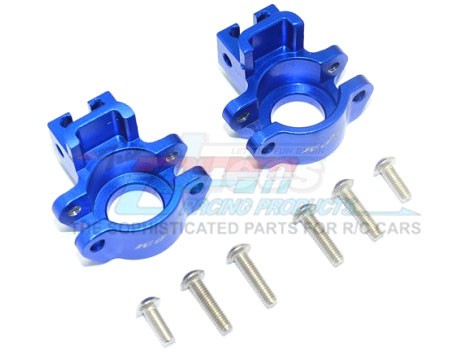 GPM Racing Traxxas Unlimited Desert Racer Aluminium Rear Axle Hub - 8Pc Set Blue