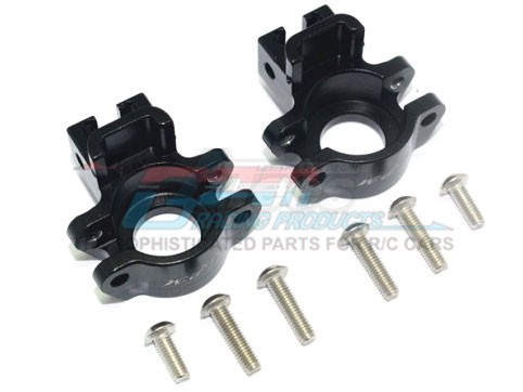 GPM Racing Traxxas Unlimited Desert Racer Aluminium Rear Axle Hub - 8Pc Set Black