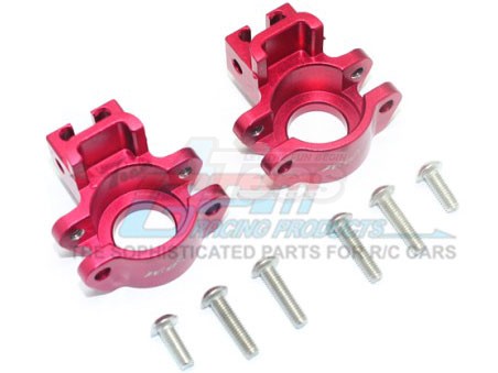 GPM Racing Traxxas Unlimited Desert Racer Aluminium Rear Axle Hub - 8Pc Set Red