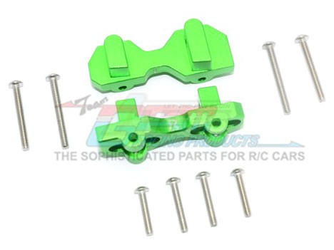 GPM Racing Traxxas Unlimited Desert Racer Aluminium Front Damper Mount - 15Pcs Set Green