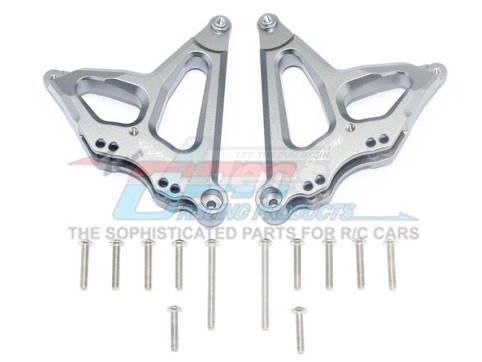 GPM Racing Traxxas Unlimited Desert Racer Aluminium Rear Damper Mount - 14Pc Set Gun Metal