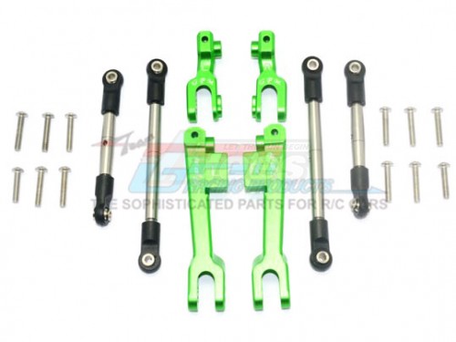 GPM Racing Traxxas Unlimited Desert Racer Aluminium Front & Rear Sway Bar & Stainless Steel Linkage - 20Pcs Set Green