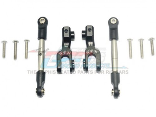 GPM Racing Traxxas Unlimited Desert Racer Aluminium Front Sway Bar & Stainless Steel Linkage - 10Pcs Set Black