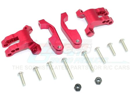 GPM Racing HPI Venture Aluminium Rear Shock Mount - 14 Pc Set Red