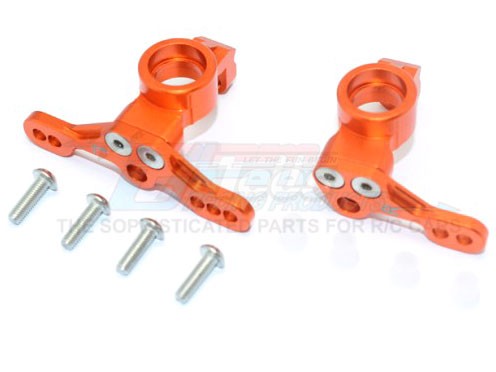 GPM Racing HPI Venture Aluminium Adjustable Front Knuckle Arm - 10Pc Set Orange