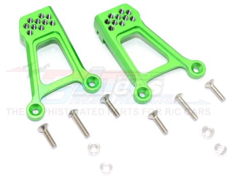 GPM Racing HPI Venture Aluminium Adjustable Front Damper Mount - 12Pc Set Green
