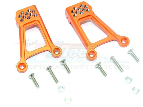 GPM Racing HPI Venture Aluminium Adjustable Front Damper Mount - 12Pc Set Orange