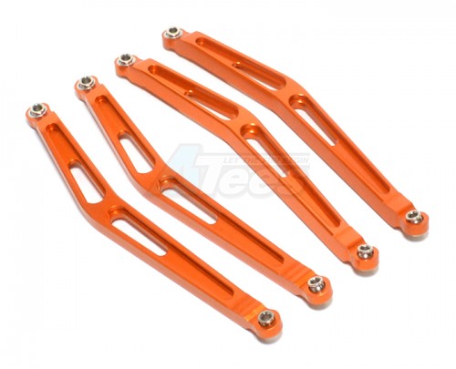 GPM Racing Axial Wraith Aluminum Rock Buggy Links Set - 4 Pcs Orange