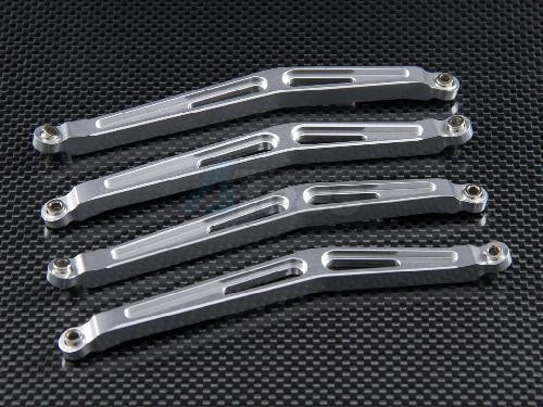 GPM Racing Axial Wraith Aluminum Rock Buggy Links Set - 4 Pcs Silver