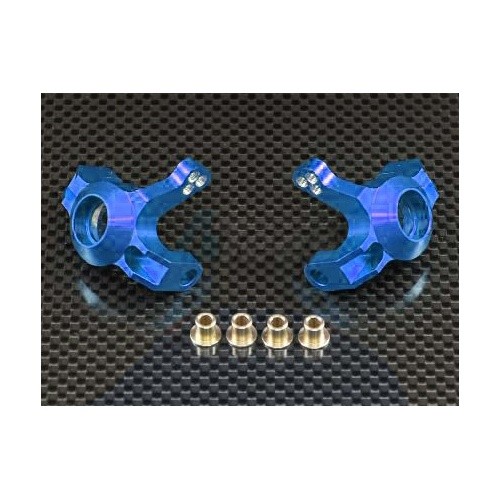 GPM Racing Axial Wraith Aluminum Steering Front Knuckles - 1 Pair Blue