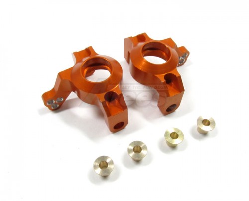 GPM Racing Axial Wraith Aluminum Steering Front Knuckles - 1 Pair Orange