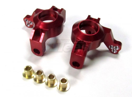 GPM Racing Axial Wraith Aluminum Steering Front Knuckles - 1 Pair Red