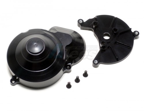 GPM Racing Axial Wraith Aluminum Transmission Spur Gear Case - 2Pcs Set Black