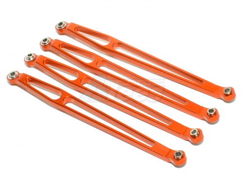 GPM Racing Axial Wraith Aluminum Wraith Lower Tube Frame Brace - 4Pcs Set Orange