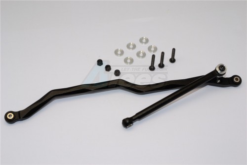 GPM Racing Axial Wraith Aluminium Steering Link - 2Pcs Set (For Wraith / Wraith Ax90045) Black