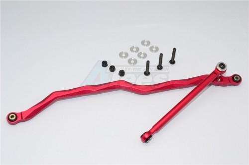 GPM Racing Axial Wraith Aluminium Steering Link - 2Pcs Set (For Wraith / Wraith Ax90045) Red