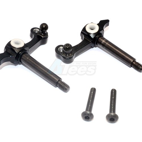 GPM Racing Tamiya WR02 Aluminium Front Knuckle Arm - 1 Pair Black