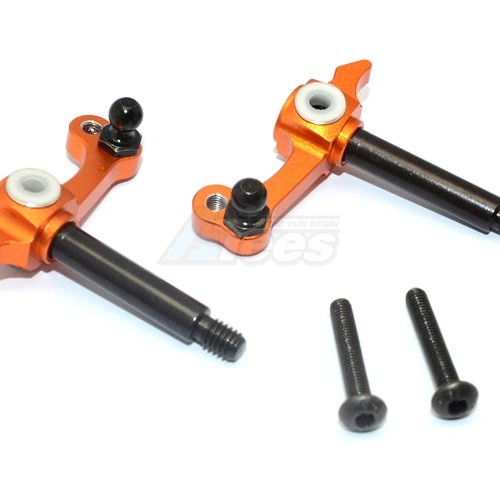 GPM Racing Tamiya WR02 Aluminium Front Knuckle Arm - 1 Pair Orange