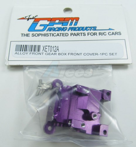 GPM Racing XMods Evolution Truck Aluminum Front Gear Box Front Cover With Screws Set Purple