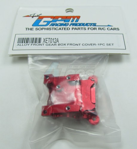 GPM Racing XMods Evolution Truck Aluminum Front Gear Box Front Cover With Screws Set Red