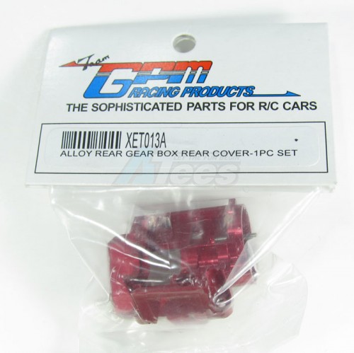 GPM Racing XMods Evolution Truck Aluminum Rear Gear Box Rear Cover With Screws - 1 Piece Set Red