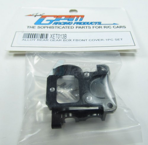 GPM Racing XMods Evolution Truck Aluminum Rear Gear Box Front Cover With Screws - 1 Piece Set Black