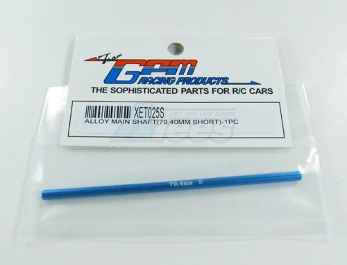 GPM Racing XMods Evolution Truck Aluminum Main Shaft (79.40mm Short) - 1 Piece Blue