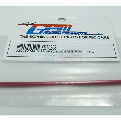 GPM Racing XMods Evolution Truck Aluminum Main Shaft (79.40mm Short) - 1 Piece Red